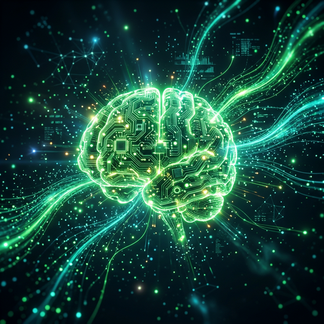 Digital brain representing innovation at EKZ